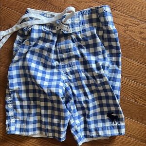 Abercrombie Kids Blue and White Checkered Shorts